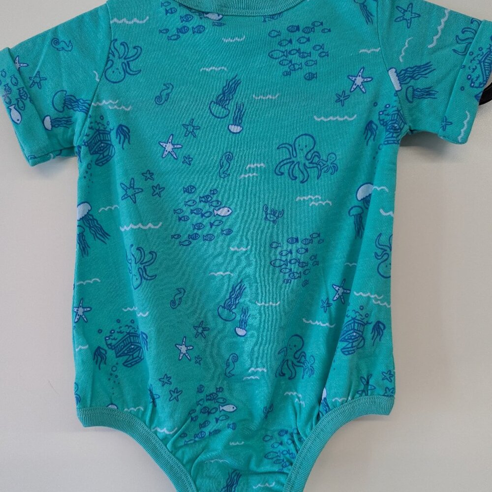 First Impressions boy seaside green sunsuits New 6-9 Months